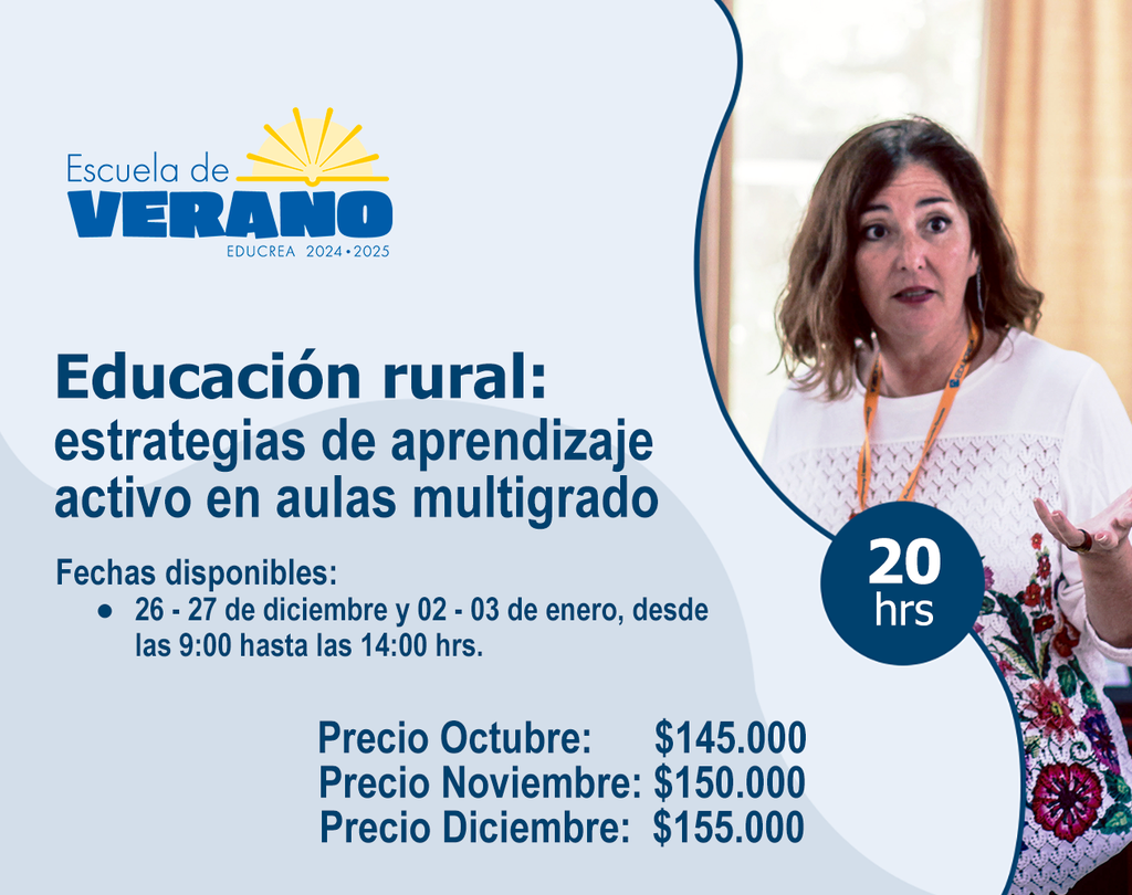 EDUCACIÓN RURAL: ESTRATEGIAS DE APRENDIZAJE ACTIVO EN AULAS MULTIGRADO - 20 Hrs.